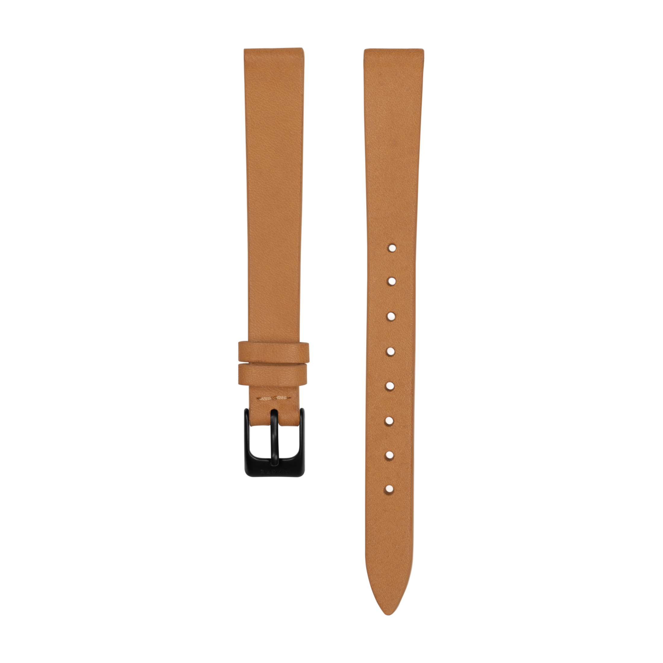 Strap - Italian Leather - Natural Leather - Matte Black - 12mm